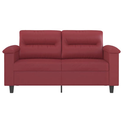 Tweezitsbank Kunstleer 120 cm Wijnrood