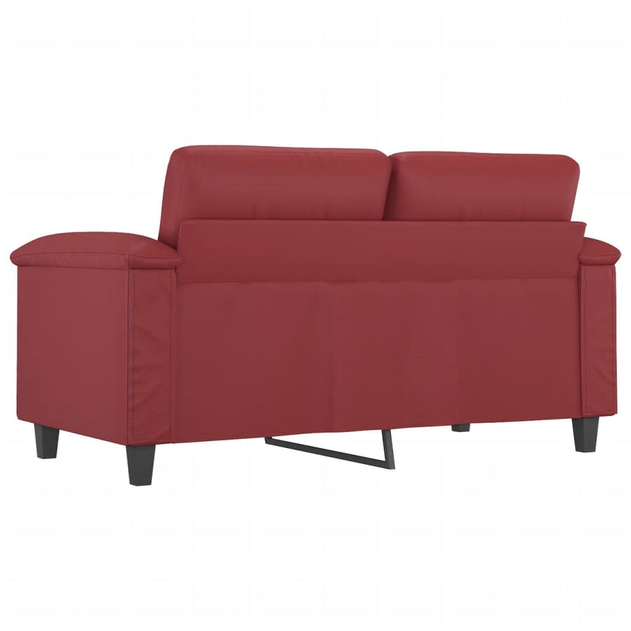 Tweezitsbank Kunstleer 120 cm Wijnrood
