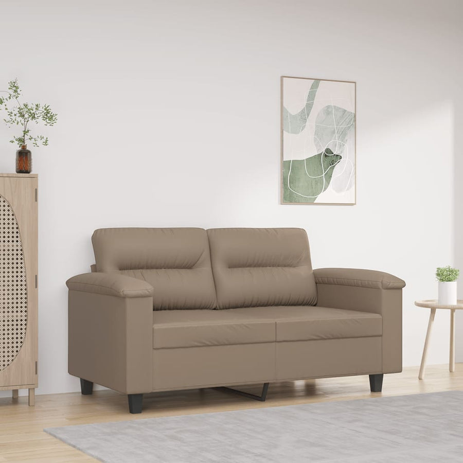 Tweezitsbank Kunstleer Kleurig 120 cm Cappuccino
