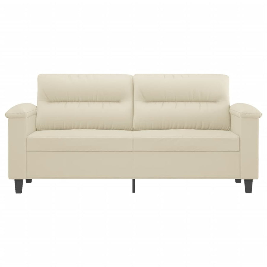 Tweezitsbank 140 Cm Kunstleer Crèmekleurig