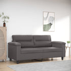 Tweezitsbank 140 cm kunstleer grijs 170x77x80 cm
