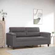 Tweezitsbank 140 cm kunstleer grijs 170x77x80 cm