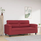 Tweezitsbank 140 cm kunstleer wijnrood