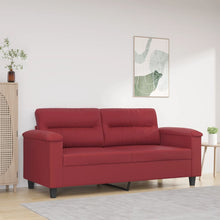 Tweezitsbank Kunstleer 140 cm Wijnrood