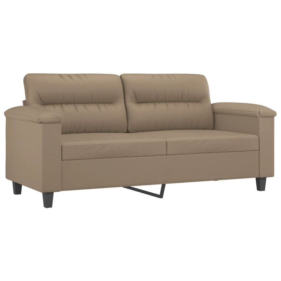 Tweezitsbank Kunstleer Kleurig 140 cm Cappuccino