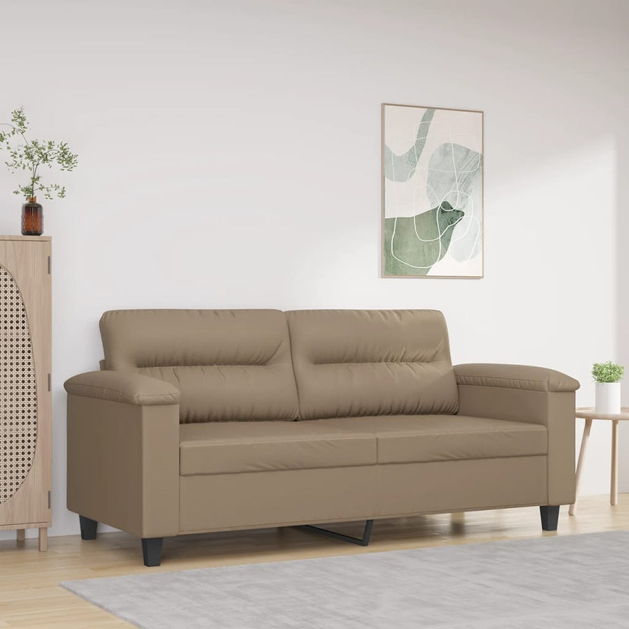 Tweezitsbank Kunstleer Kleurig 140 cm Cappuccino