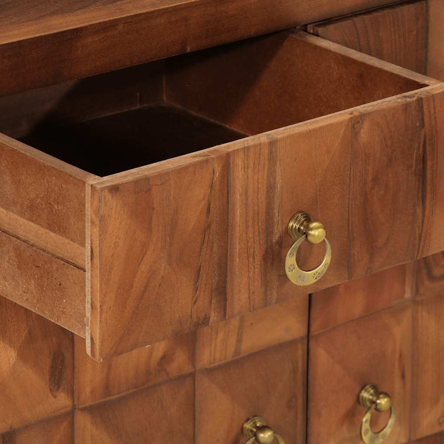 Ladekast 70X35X70 Cm Massief Acaciahout Honingbruin