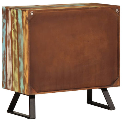 Ladekast 70x35x70 cm massief gerecycled hout meerkleurig