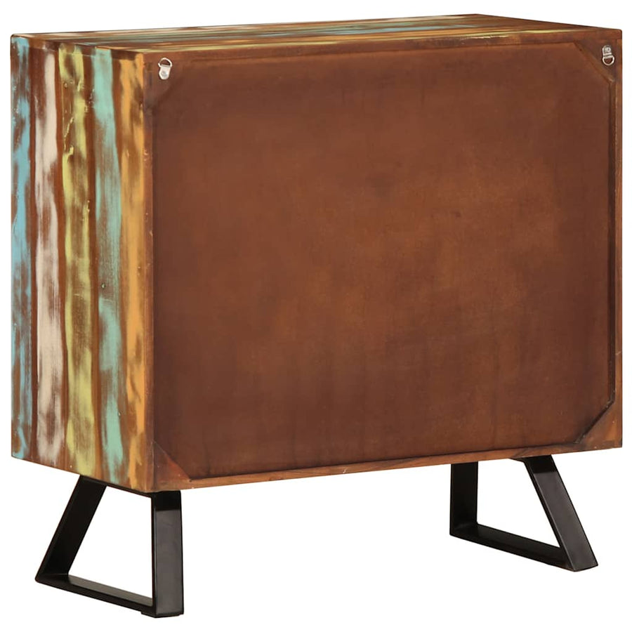 Ladekast 70x35x70 cm massief gerecycled hout meerkleurig