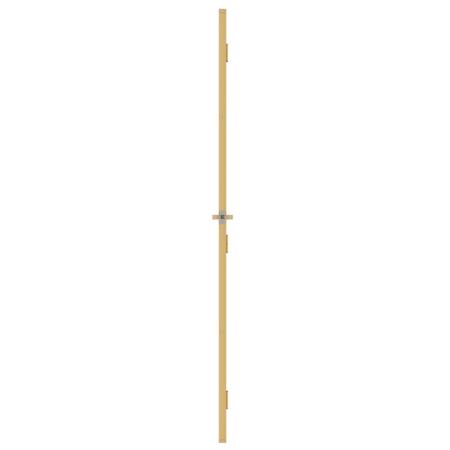 Binnendeur Smal 76X201,5 Cm Gehard Glas En Aluminium Goudkleur