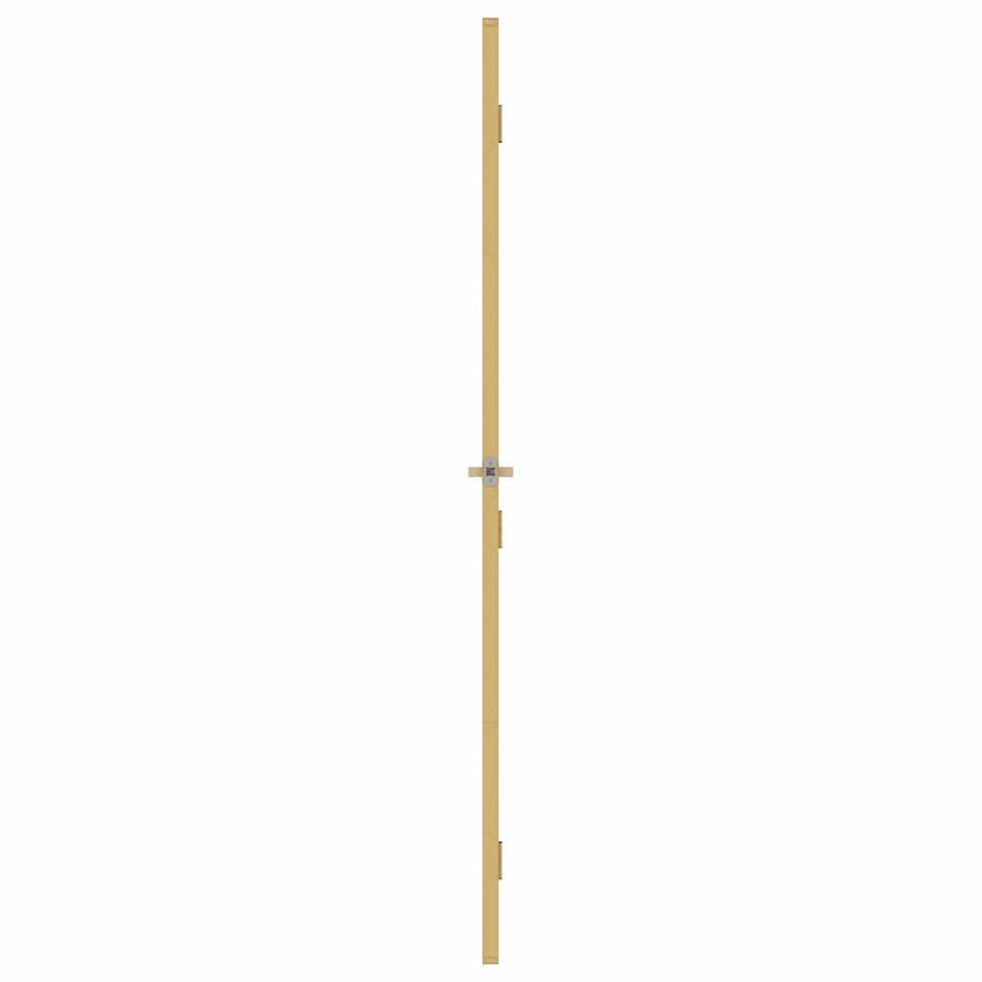 Binnendeur Smal 93X201,5 Cm Gehard Glas En Aluminium Kleur Goud En Transparant 93 x 201.5 cm