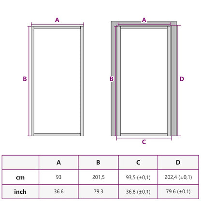 Binnendeur Smal 93X201,5 Cm Gehard Glas En Aluminium Kleur Goud En Transparant 93 x 201.5 cm