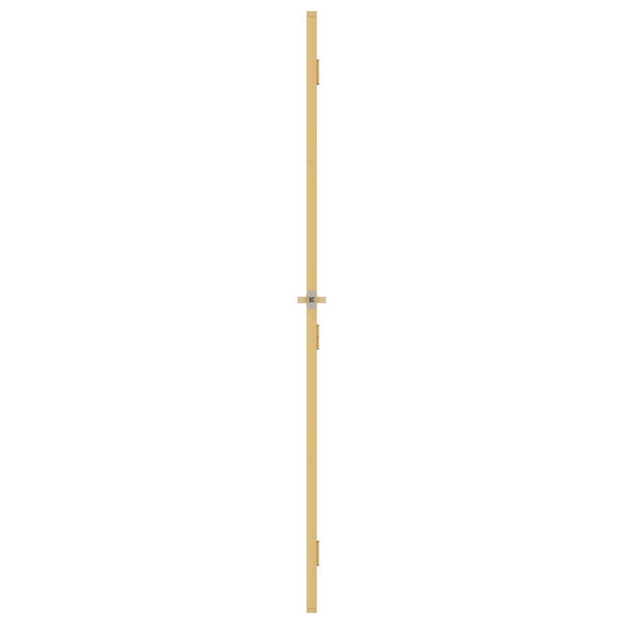 Binnendeur Smal 76X201,5 Cm Gehard Glas En Aluminium Goudkleur