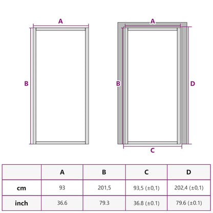 Binnendeur Smal 93X201,5 Cm Gehard Glas En Aluminium Kleur Goud En Transparant 93 x 201.5 cm