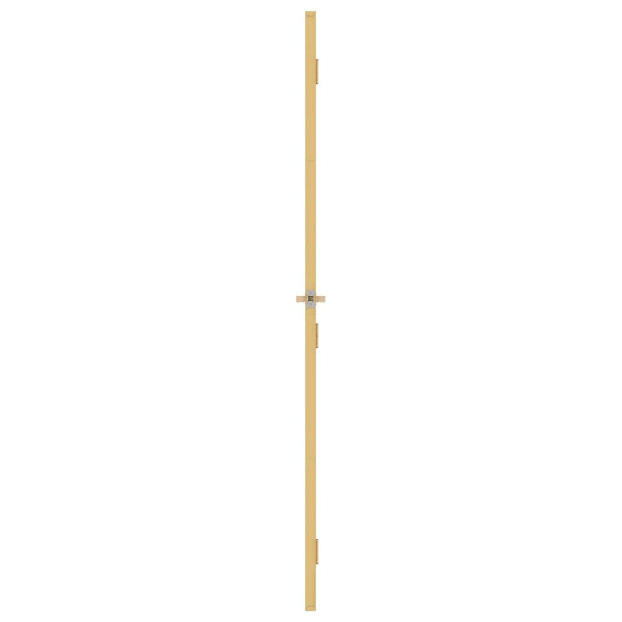 Binnendeur smal 76x201,5 cm gehard glas en aluminium goudkleur