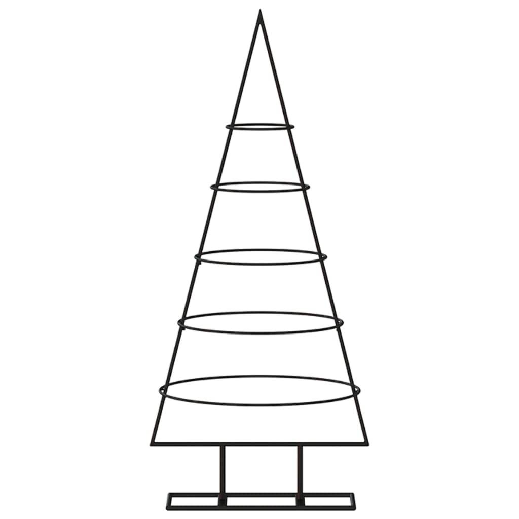 Kerstdecoratie kerstboom 90 cm metaal zwart