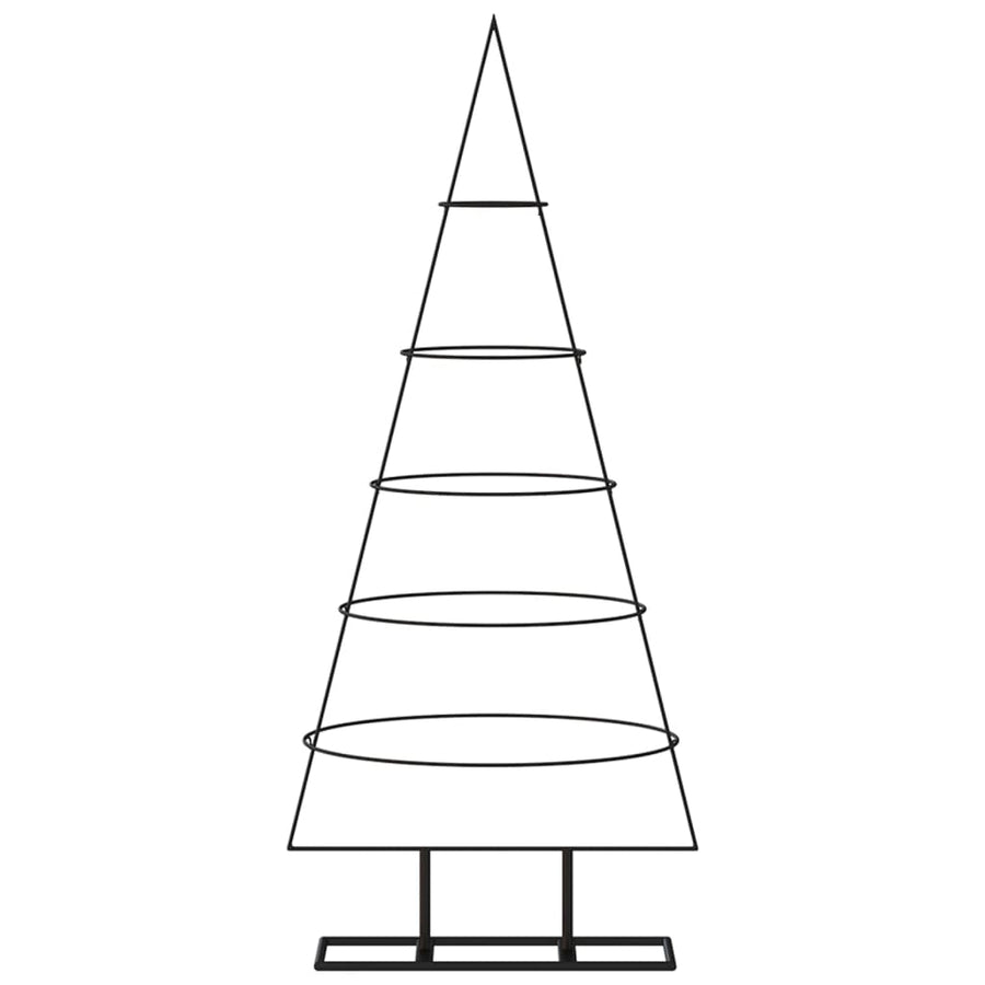 Kerstdecoratie Kerstboom 125 Cm Metaal Zwart