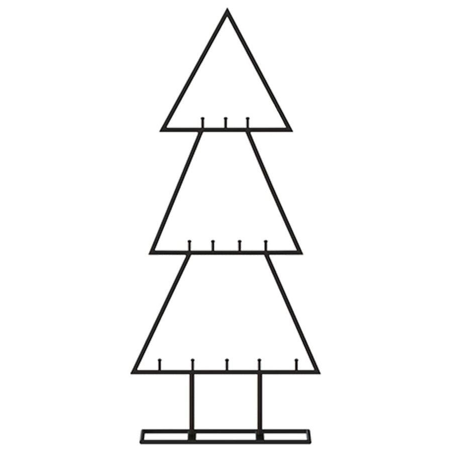 Kerstdecoratie Kerstboom 60 Cm Metaal Zwart