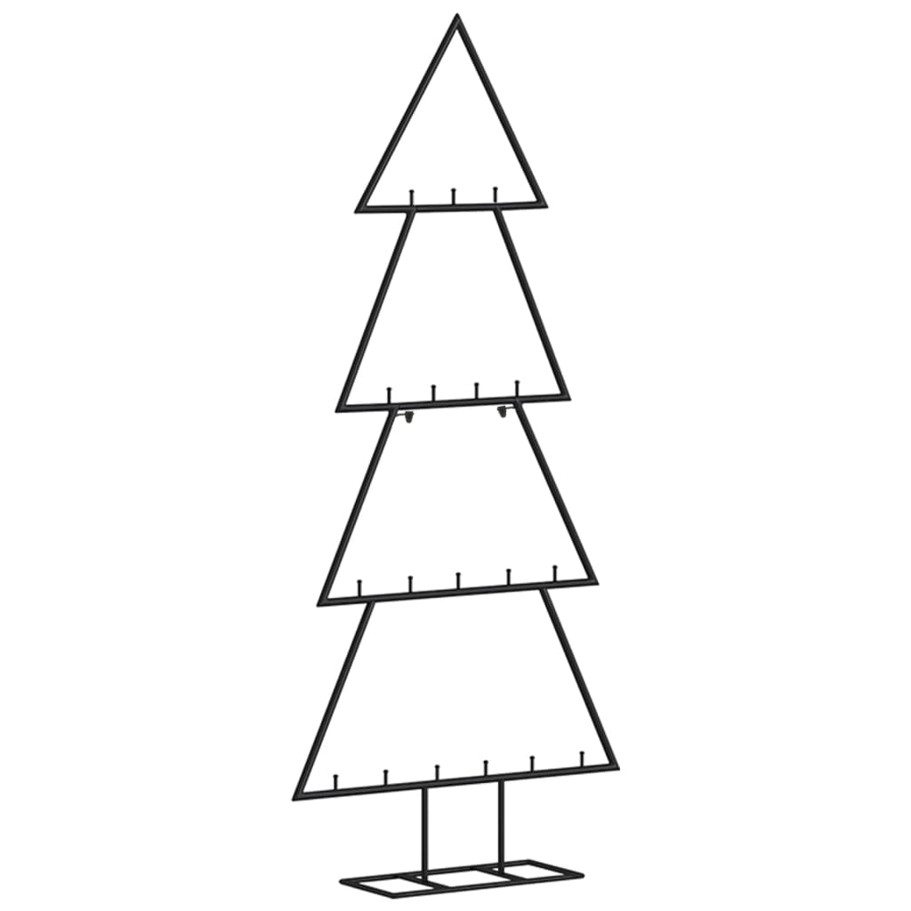 Kerstdecoratie Kerstboom 90 Cm Metaal Zwart 1