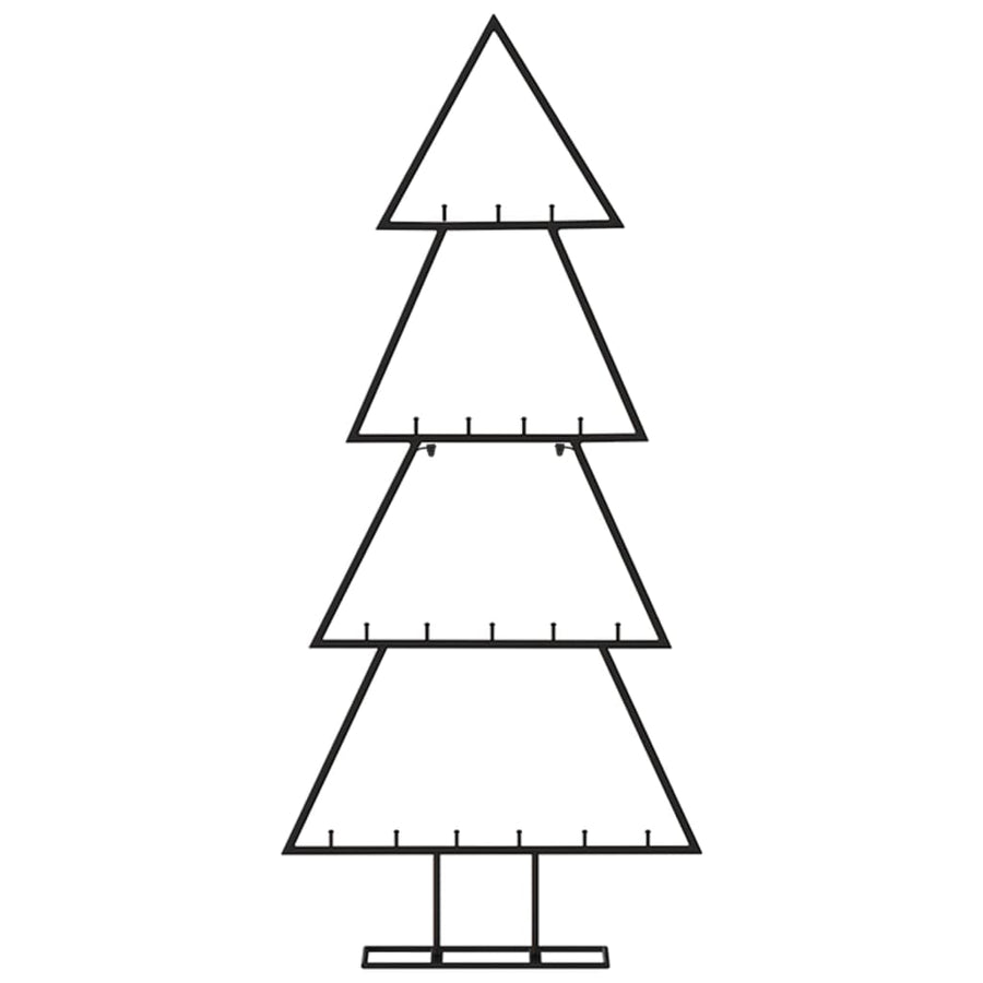 Kerstdecoratie Kerstboom 90 Cm Metaal Zwart 1