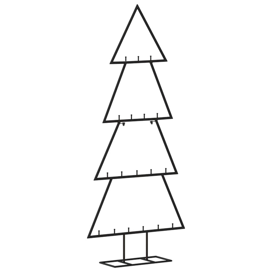 Kerstdecoratie Kerstboom 90 Cm Metaal Zwart 1