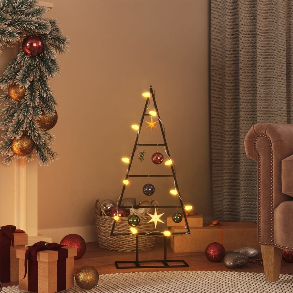 Kerstdecoratie Kerstboom Metaal Zwart 60 cm