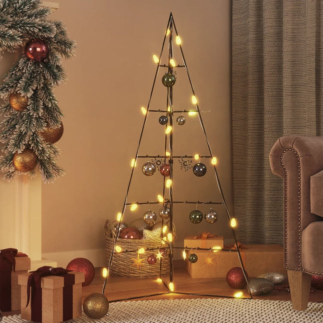 Kerstdecoratie Kerstboom 100 Cm Metaal Zwart