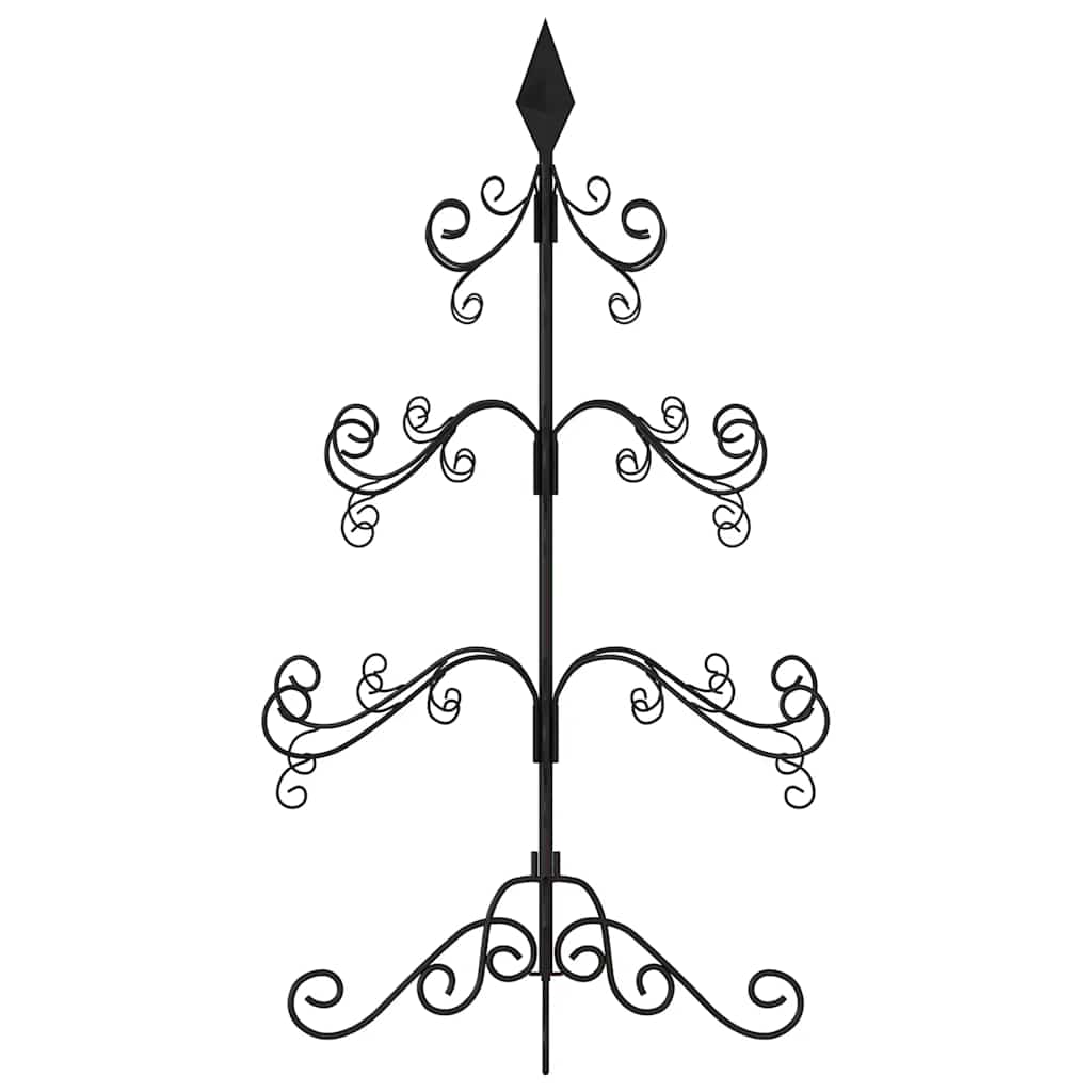 Kerstdecoratie kerstboom 90 cm metaal zwart