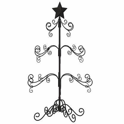Kerstdecoratie kerstboom 90 cm metaal zwart