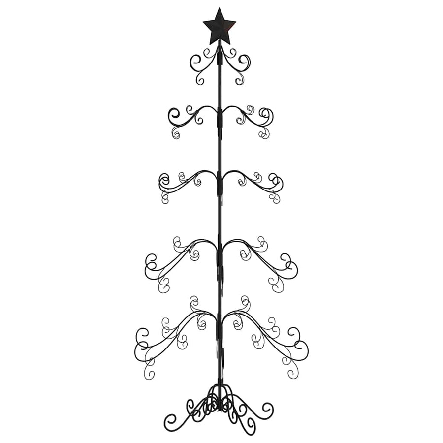 Kerstdecoratie kerstboom 150 cm metaal zwart