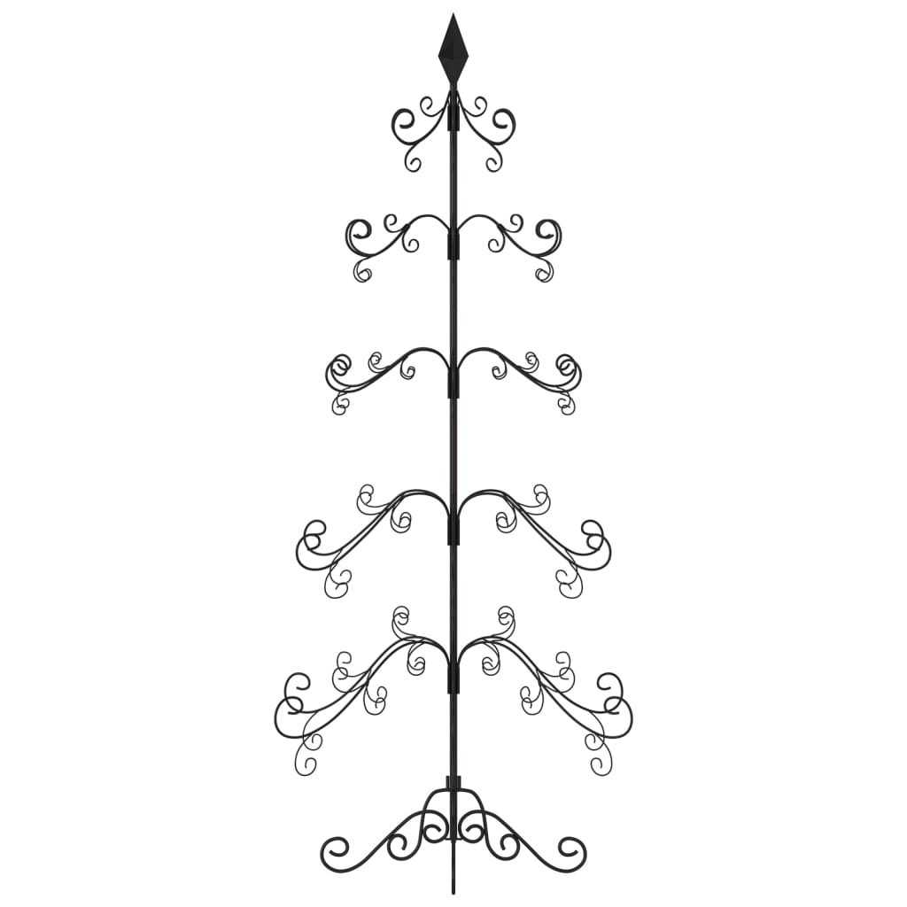 Kerstdecoratie Kerstboom 150 Cm Metaal Zwart