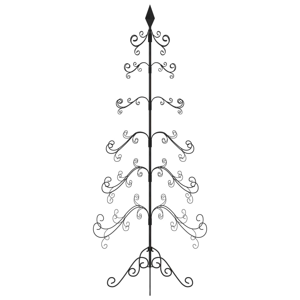 Kerstdecoratie Kerstboom Metaal Zwart 180 cm