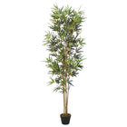 Artificial bamboo plant 368 leaves 80 cm green