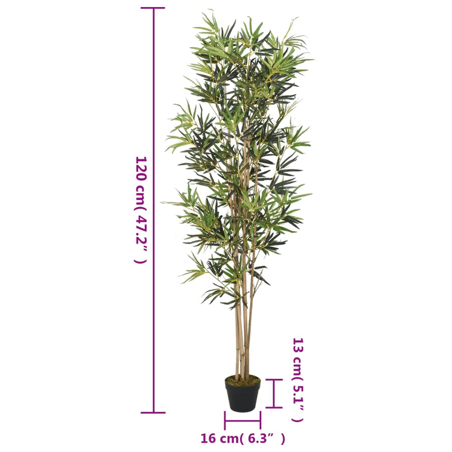 Kunstplant Bamboe 552 Bladeren 120 Cm Groen