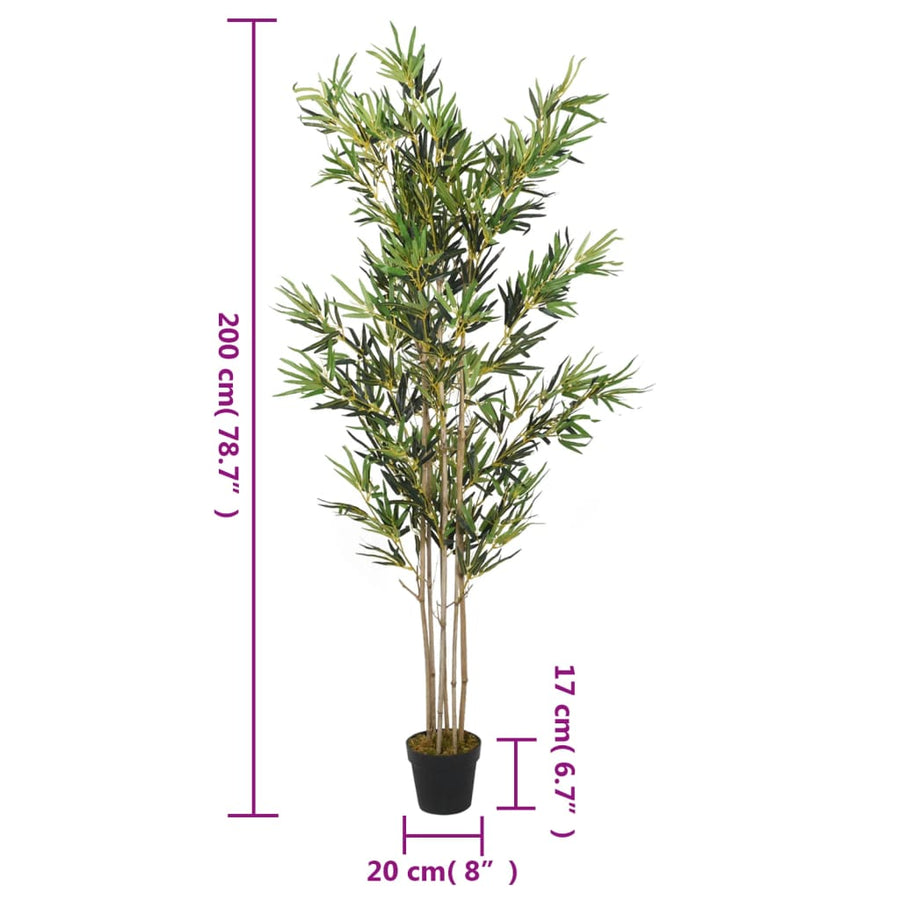 Kunstplant Bamboe 1380 Bladeren 200 Cm Groen