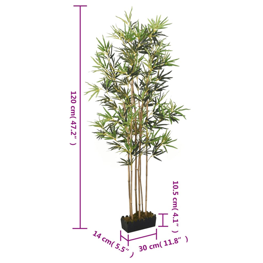 Kunstplant Bamboe 552 Bladeren 120 Cm Groen