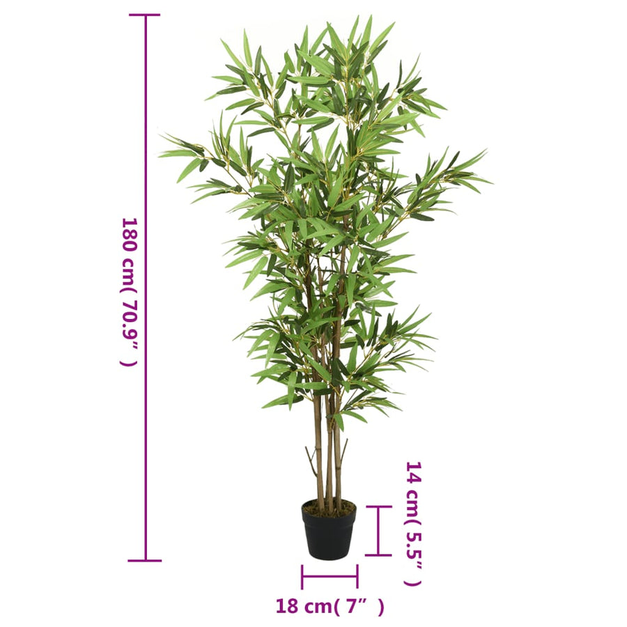 Kunstplant Bamboe 288 Bladeren 80 Cm Groen 18 x 180 cm