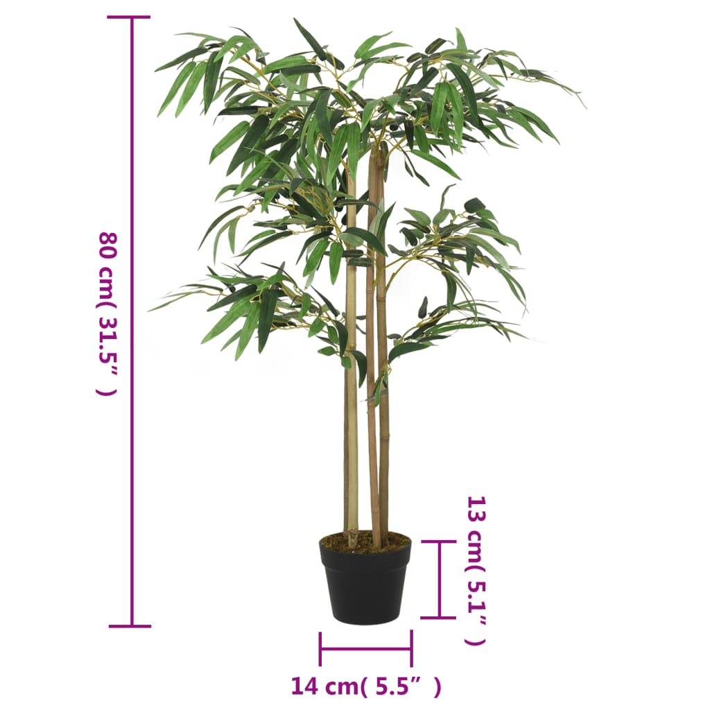 Kunstplant bamboe 380 bladeren 80 cm groen