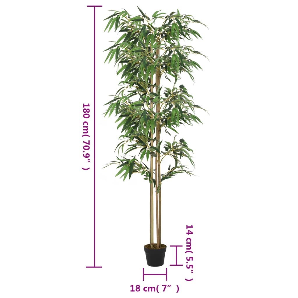 Kunstplant Bamboe 1216 Bladeren 180 Cm Groen