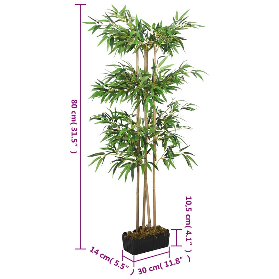 Kunstplant Bamboe 380 Bladeren 80 Cm Groen 14 x 30 x 80 cm
