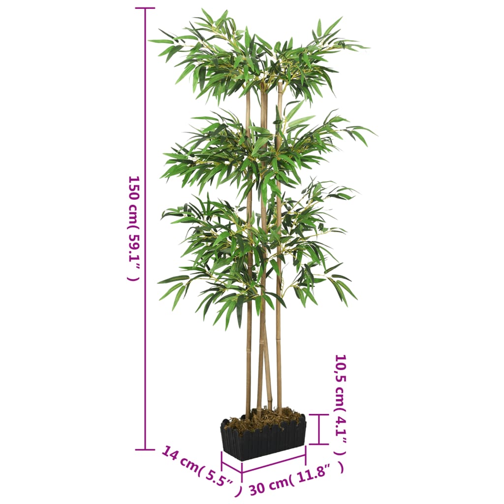 Kunstplant bamboe 988 bladeren 150 cm groen