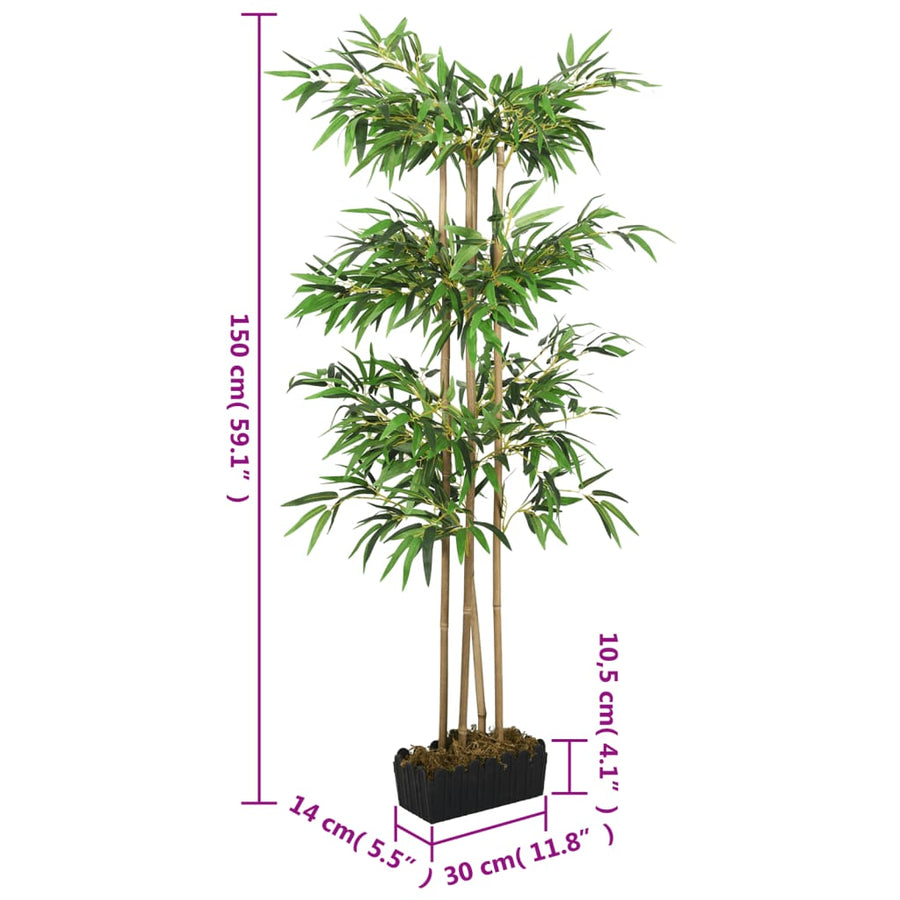 Kunstplant bamboe 988 bladeren 150 cm groen