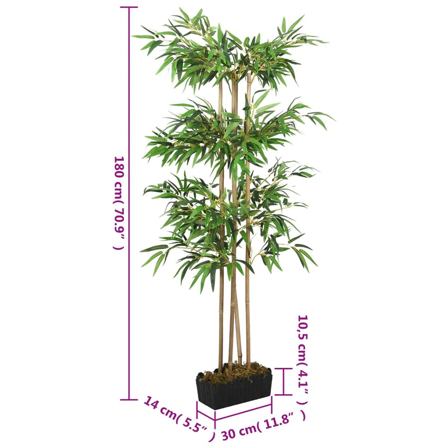 Kunstplant bamboe 1216 bladeren 180 cm groen