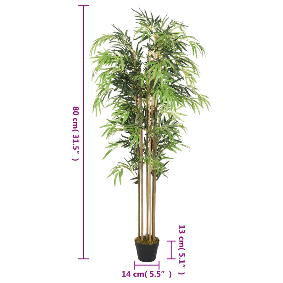 Kunstplant Bamboe 500 Bladeren 80 Cm Groen