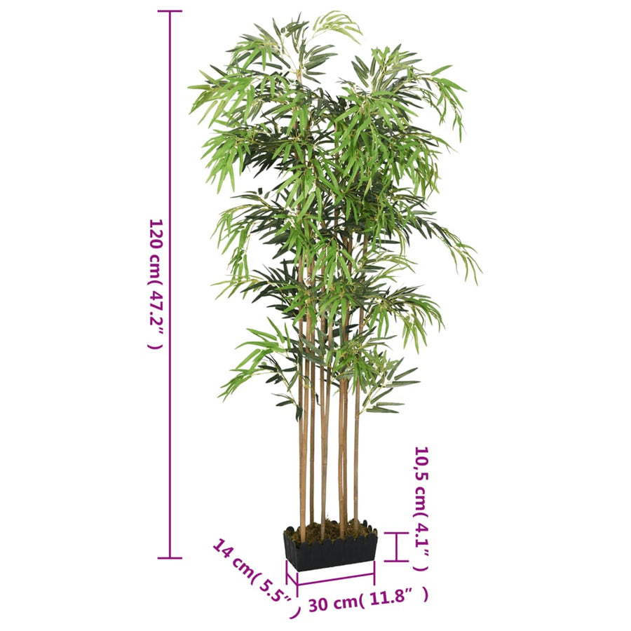 Kunstplant Bamboe 730 Bladeren 120 Cm Groen