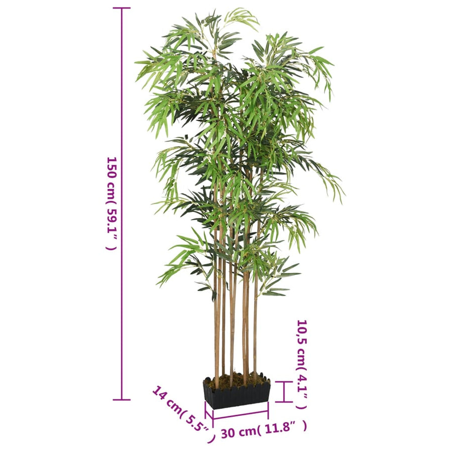 Kunstplant Bamboe 1095 Bladeren 150 Cm Groen
