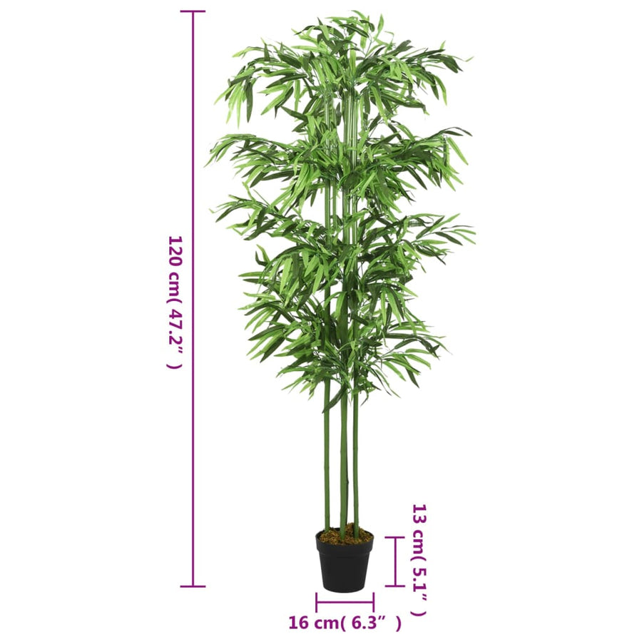 Kunstplant Bamboe 384 Bladeren 120 Cm Groen