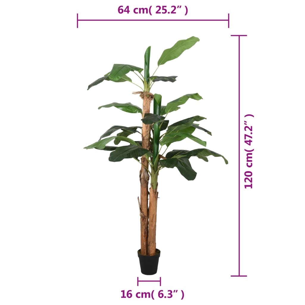 Kunstplant Bananenboom 18 Bladeren 150 Cm Groen