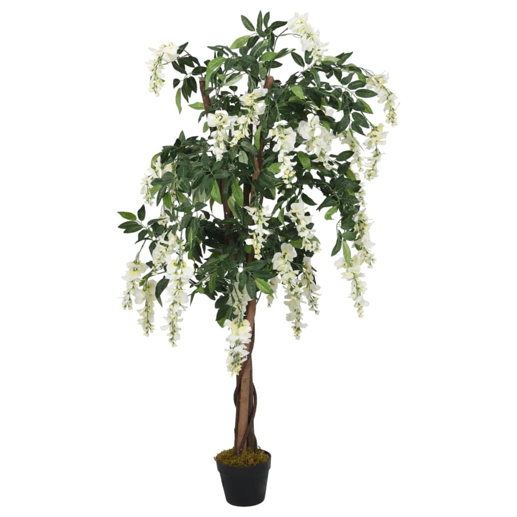 Kunstboom Wisteria 560 Bladeren 80 Cm Groen En Wit