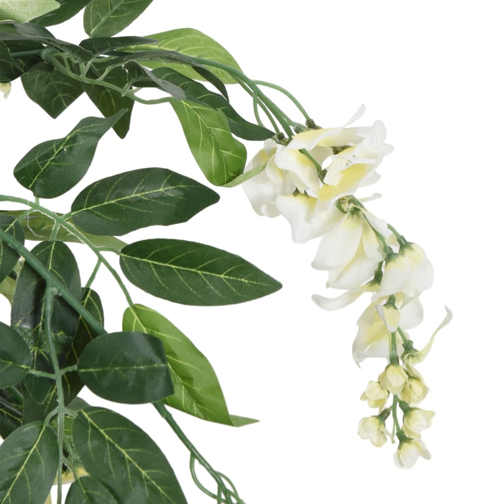 Kunstboom Wisteria 560 Bladeren 80 Cm Groen En Wit